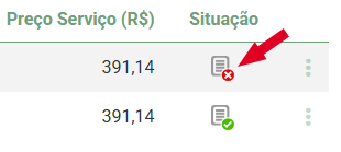 Status da NFS-e no emissor nacional
