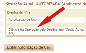 Situacao Manifestacao Destinatario SEFAZ