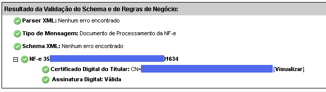 XML NF-e valido